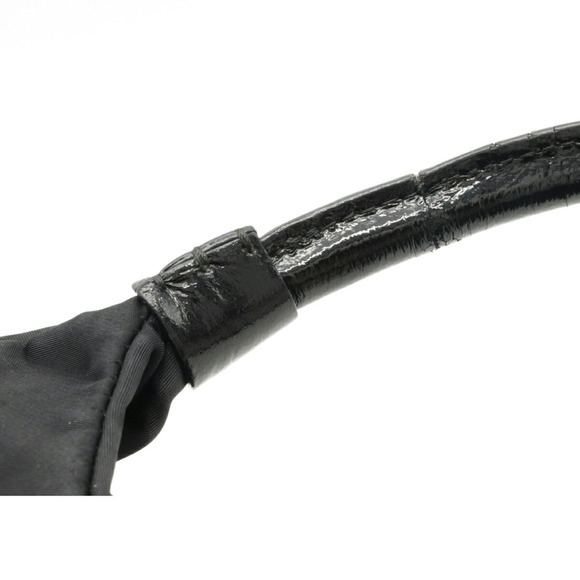 KATE SPADE Kate Small Karen shoulder bag handbag nylon patent leather black PXRU - Picture 9 of 9